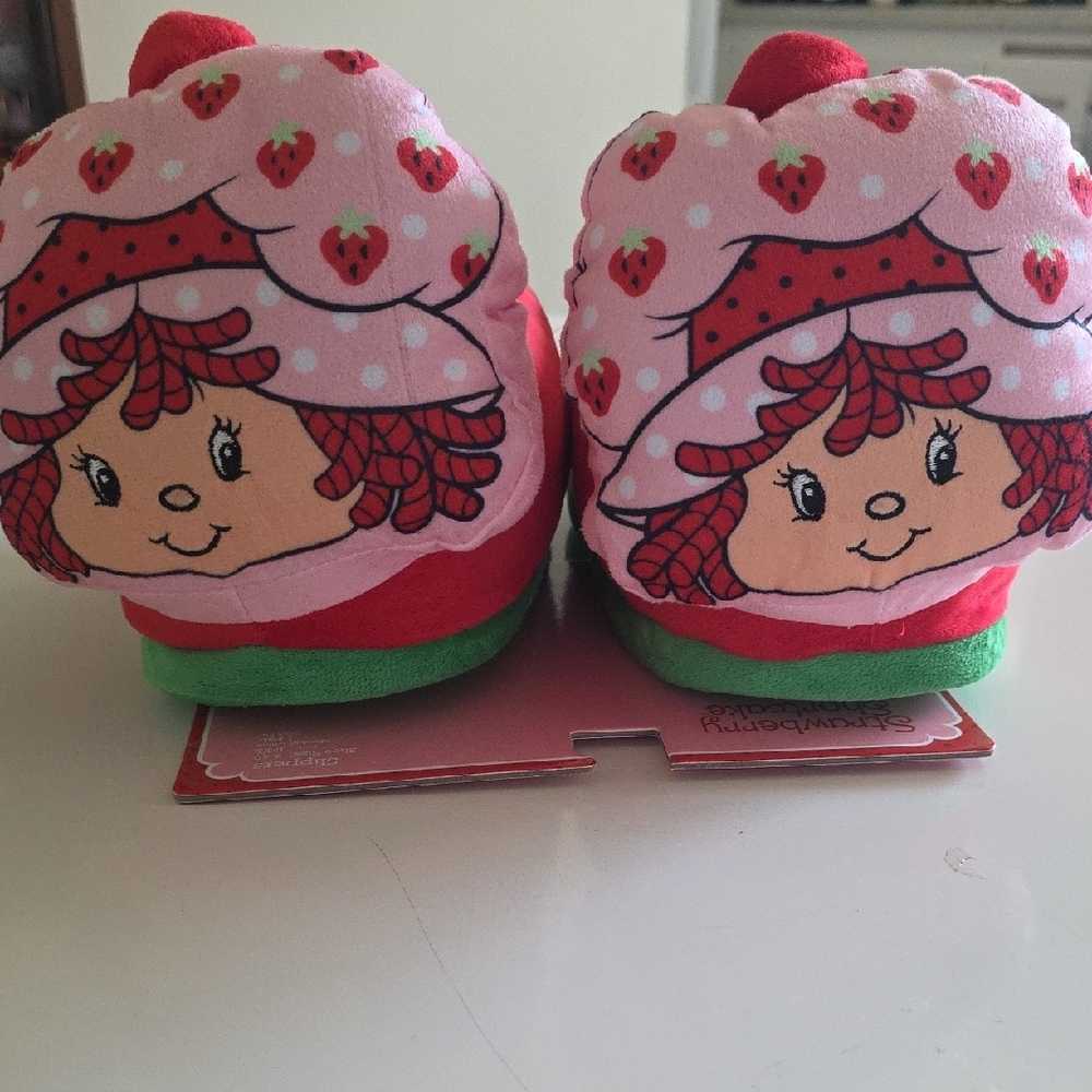 Strawberry Character Plush Slippers